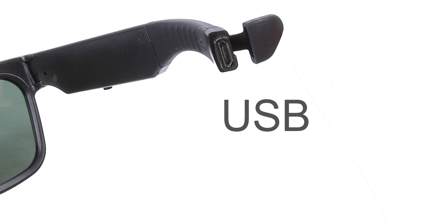 szemüveg kamera diszkrét felvétellel - rejtett USB port