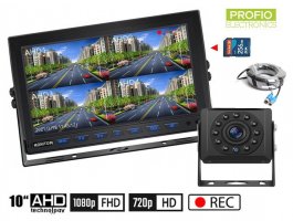 Tolató AHD autós készlet - 1x hibrid 10"-es monitor + 1x HD kam