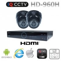 CCTV szett 960H 2 dóm kamera 20m IR + DVR 1TB HDD