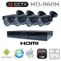 CCTV 960H 4x csőkamera 20m IR + DVR 1TB