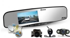 DOD RX400W - tükör kamera + GPS tolatókamera támogatás