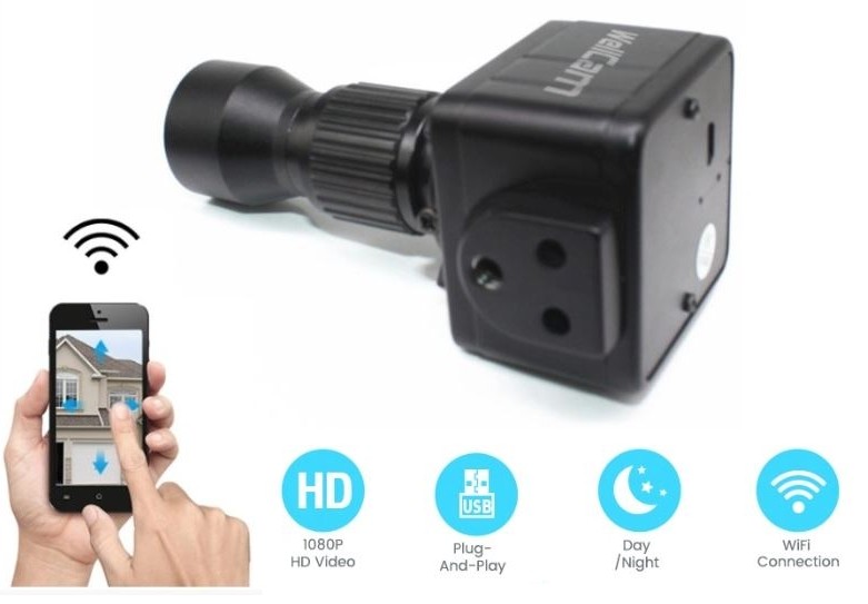 Mini WiFi kamera mobilhoz FULL HD felbontással és 20x optikai ZOOM zoommal
