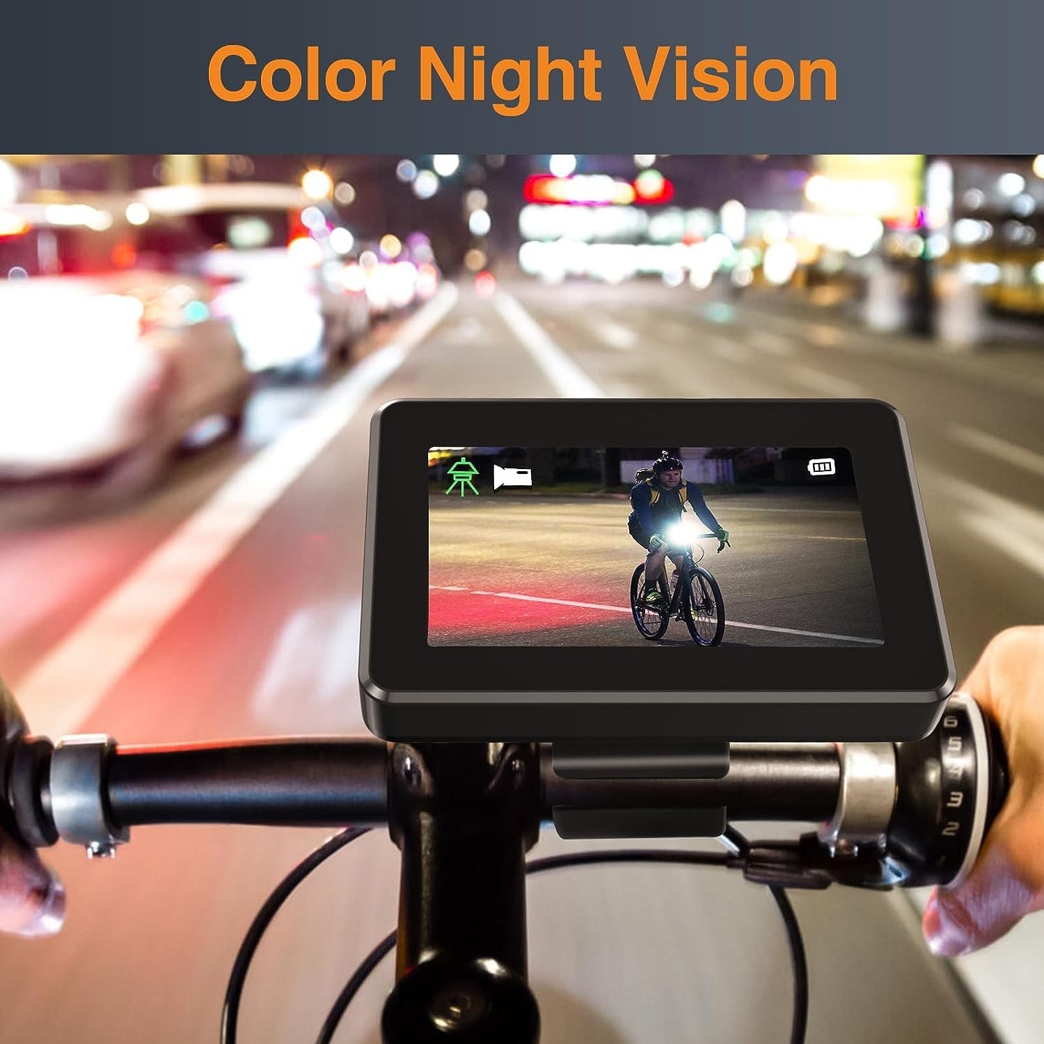 hátsó kerékpáros kamera éjjellátóval monitorkészlettel