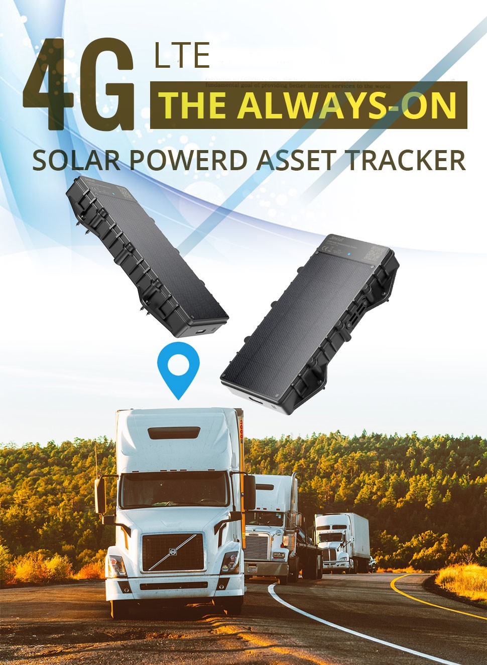 Solar GPS lokátor 4G GPS/WIFI/BDS/LBS + 10000mAh akkumulátorral és IP67 védelemmel