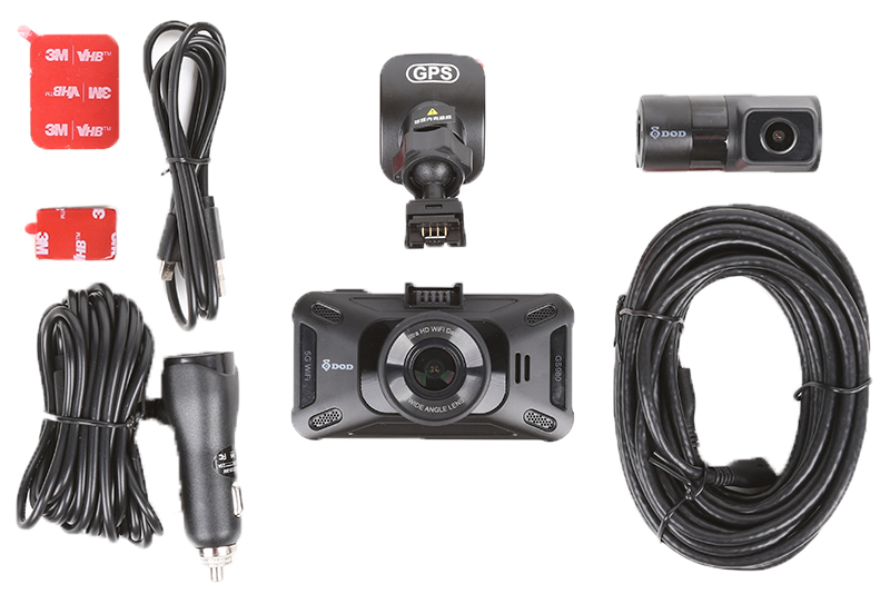 DOD autókamera GS980D - a csomag tartalma