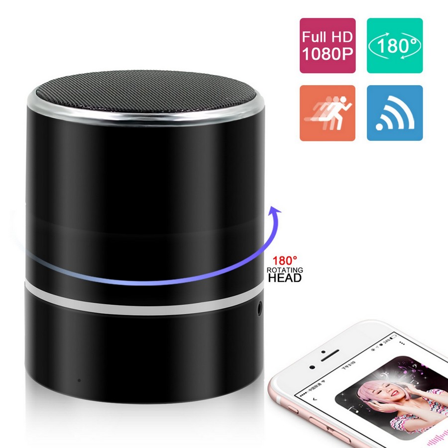 Bluetooth hangszóró FULL HD Wifi P2P forgó kamerával