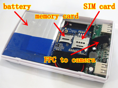 Gsm POWERBANK kamera a SIM-kártyára