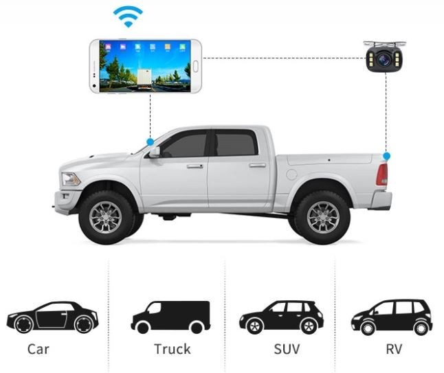 univerzális parkoló wifi autós kamera mobiltelefonon keresztül