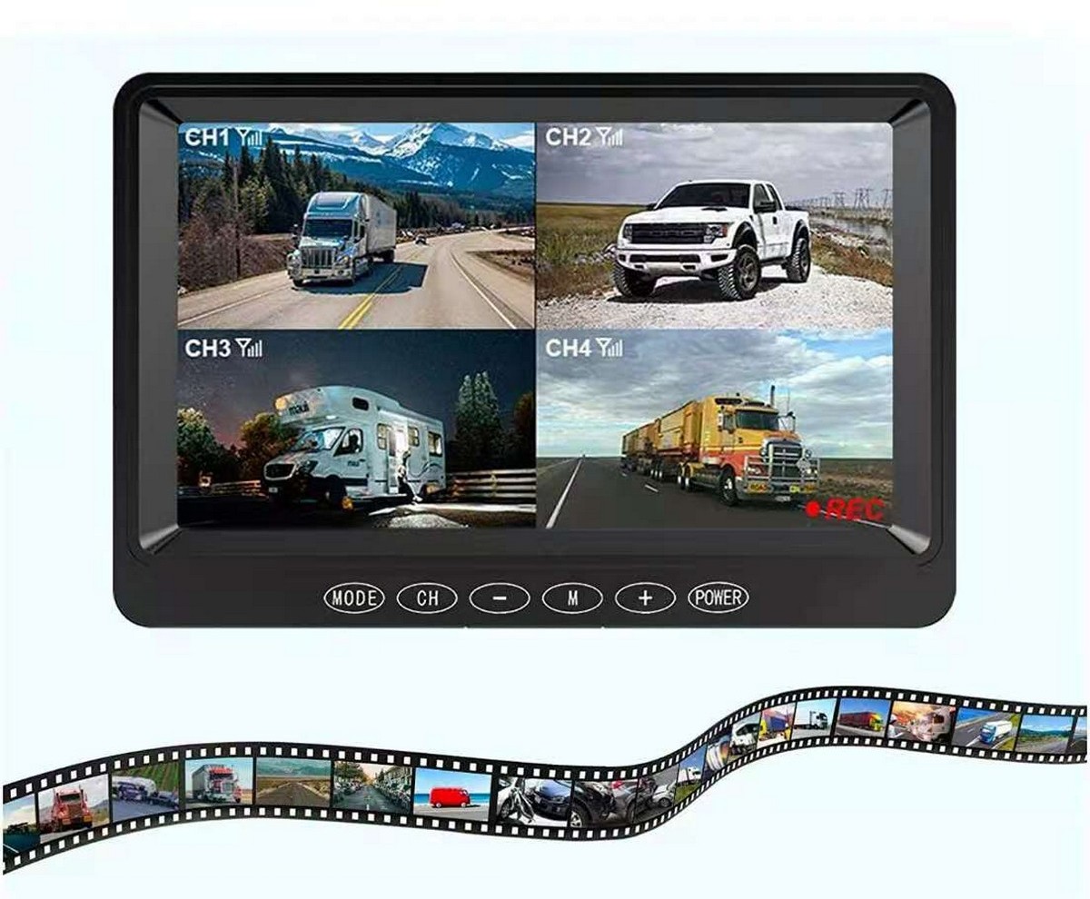 7 hüvelykes autós monitor DVR - SD kártya felvétel