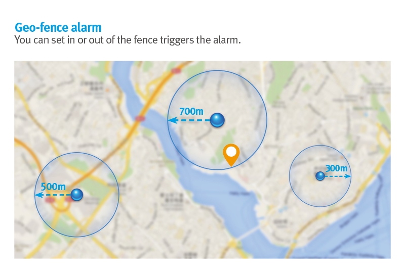 geofence funkció - gps tracker lokátor