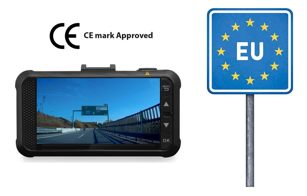 CE tanúsítvánnyal rendelkező autókamera EU - autókamerákhoz