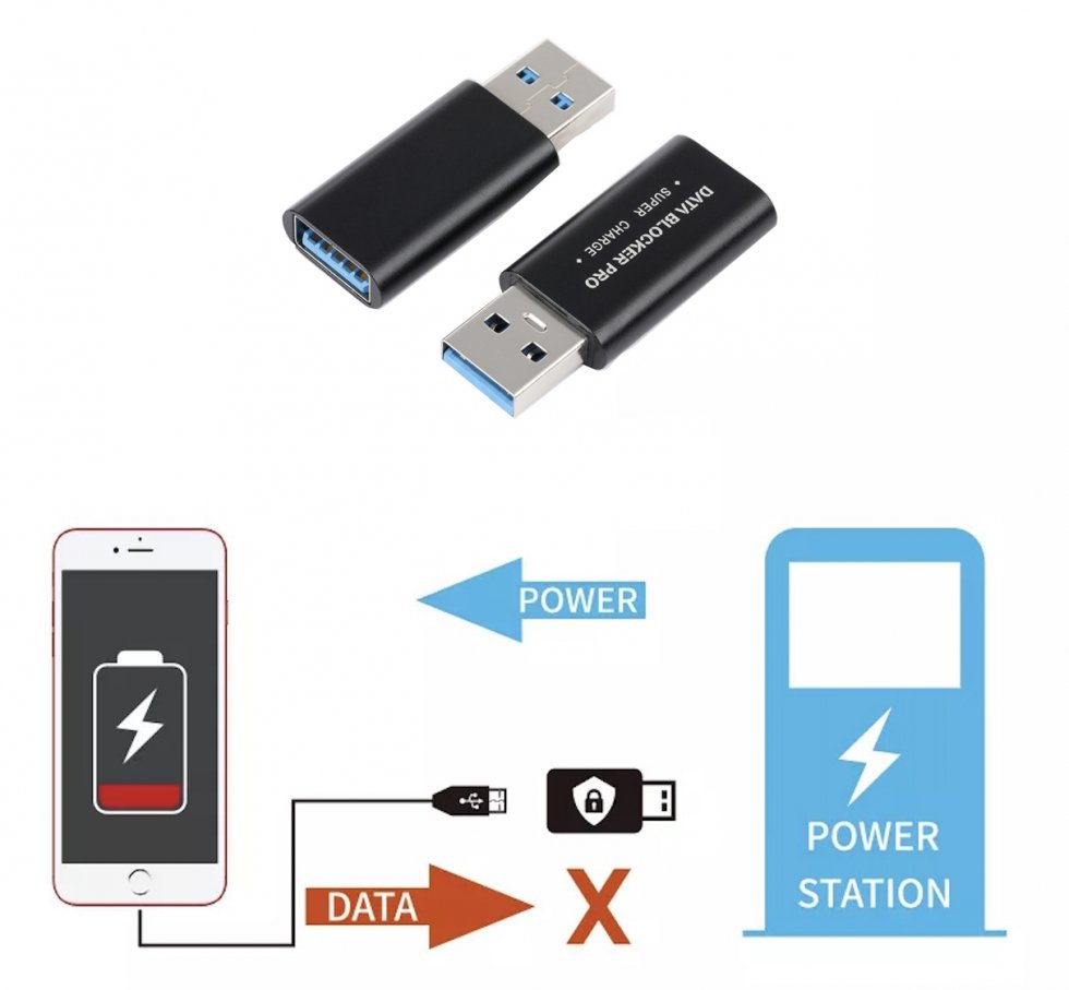 Mobil okostelefon védelem USB-töltés közben - Data Blocker Pro
