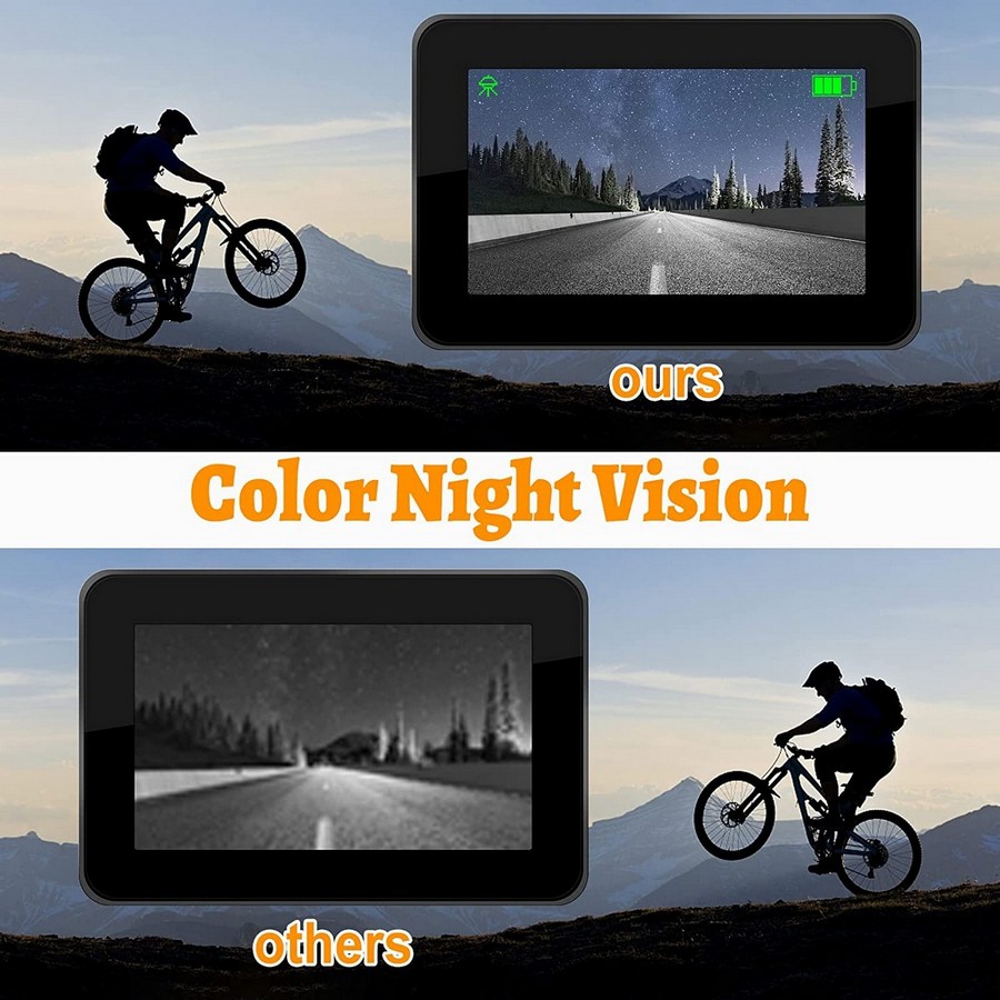 kamerarendszer kerékpárokhoz, színes éjjellátó