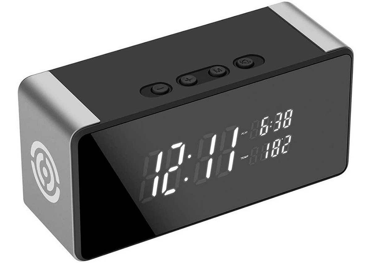 Digitális óra FULL HD Wifi P2P kamerával, 24/7 monitorozással